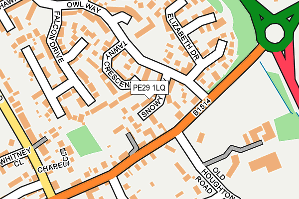 PE29 1LQ map - OS OpenMap – Local (Ordnance Survey)