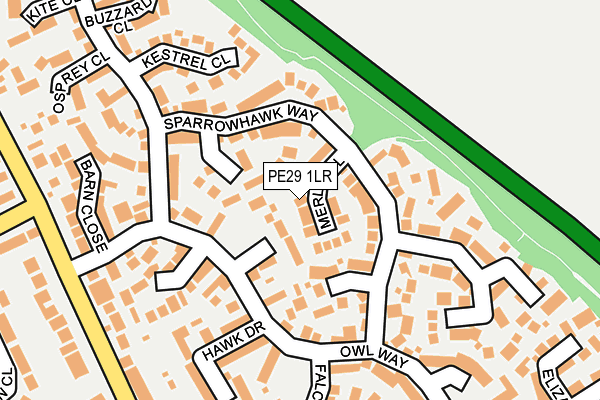 PE29 1LR map - OS OpenMap – Local (Ordnance Survey)