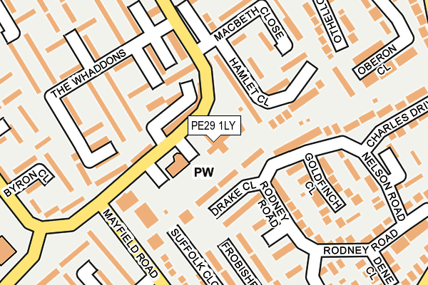 PE29 1LY map - OS OpenMap – Local (Ordnance Survey)