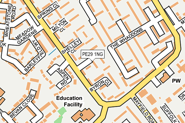 PE29 1NG map - OS OpenMap – Local (Ordnance Survey)