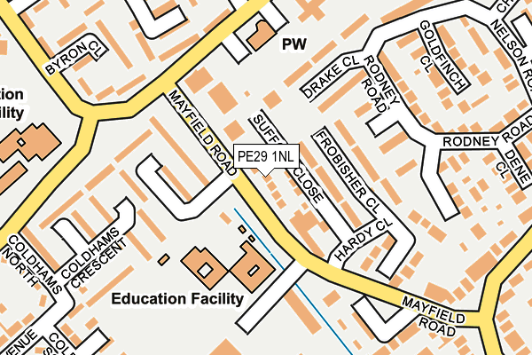 PE29 1NL map - OS OpenMap – Local (Ordnance Survey)