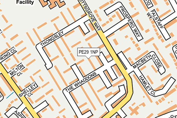 PE29 1NP map - OS OpenMap – Local (Ordnance Survey)