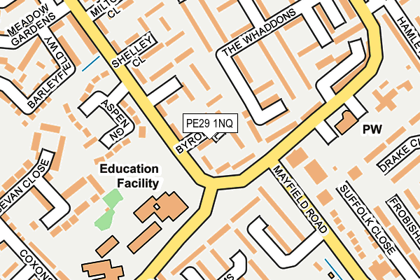 PE29 1NQ map - OS OpenMap – Local (Ordnance Survey)