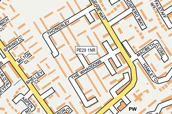 PE29 1NR map - OS OpenMap – Local (Ordnance Survey)