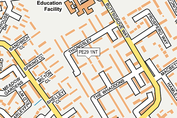 PE29 1NT map - OS OpenMap – Local (Ordnance Survey)