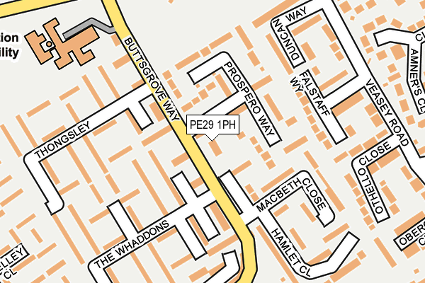 PE29 1PH map - OS OpenMap – Local (Ordnance Survey)