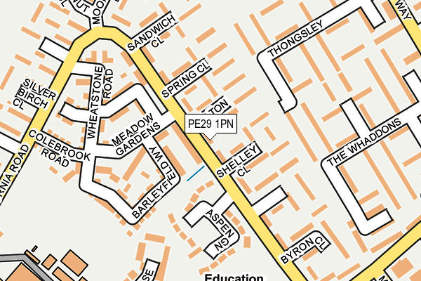 PE29 1PN map - OS OpenMap – Local (Ordnance Survey)