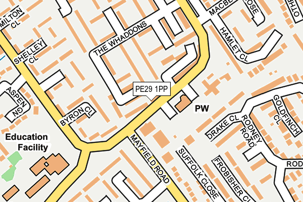 PE29 1PP map - OS OpenMap – Local (Ordnance Survey)