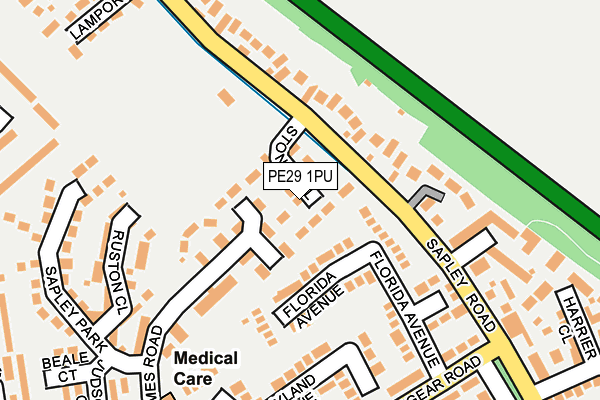 PE29 1PU map - OS OpenMap – Local (Ordnance Survey)