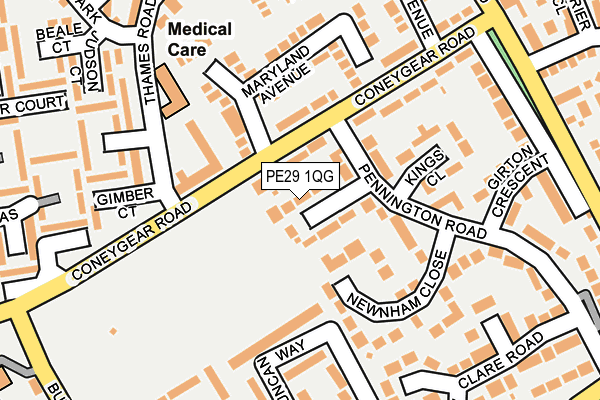 PE29 1QG map - OS OpenMap – Local (Ordnance Survey)