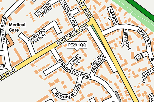 PE29 1QQ map - OS OpenMap – Local (Ordnance Survey)