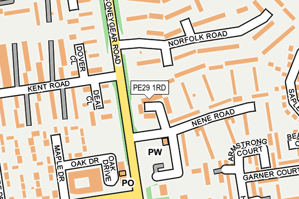 PE29 1RD map - OS OpenMap – Local (Ordnance Survey)