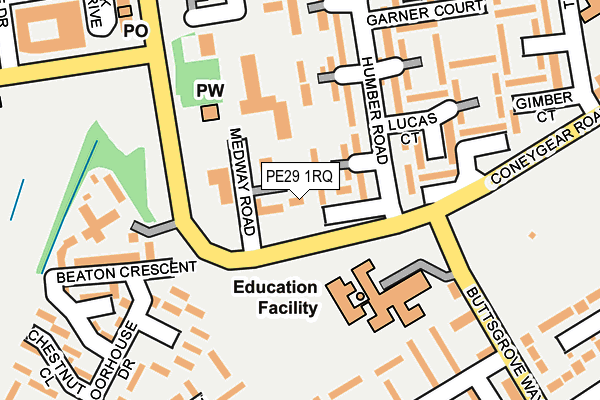 PE29 1RQ map - OS OpenMap – Local (Ordnance Survey)