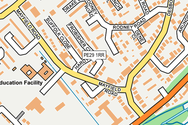 PE29 1RR map - OS OpenMap – Local (Ordnance Survey)