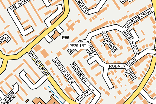 PE29 1RT map - OS OpenMap – Local (Ordnance Survey)