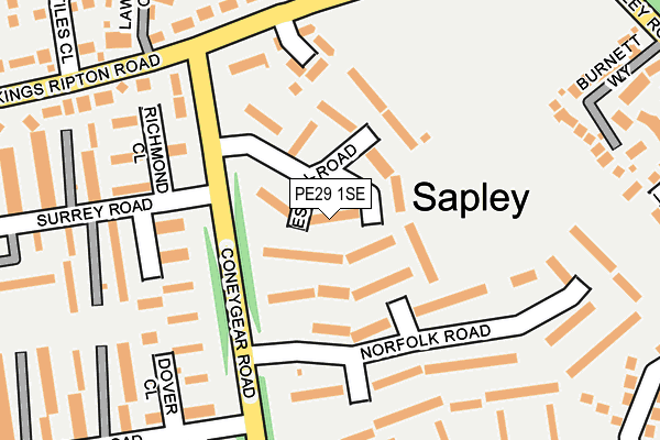 PE29 1SE map - OS OpenMap – Local (Ordnance Survey)