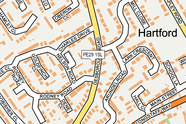 PE29 1SL map - OS OpenMap – Local (Ordnance Survey)