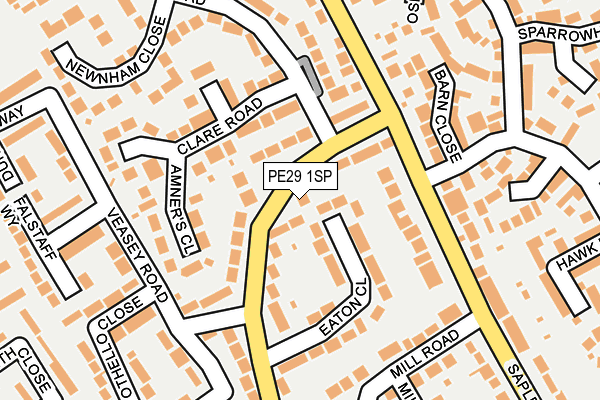 PE29 1SP map - OS OpenMap – Local (Ordnance Survey)