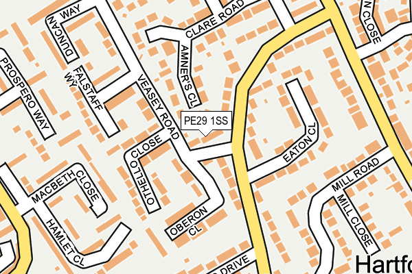 PE29 1SS map - OS OpenMap – Local (Ordnance Survey)