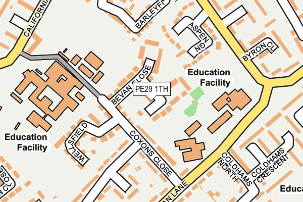 PE29 1TH map - OS OpenMap – Local (Ordnance Survey)