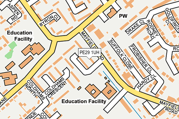 PE29 1UH map - OS OpenMap – Local (Ordnance Survey)