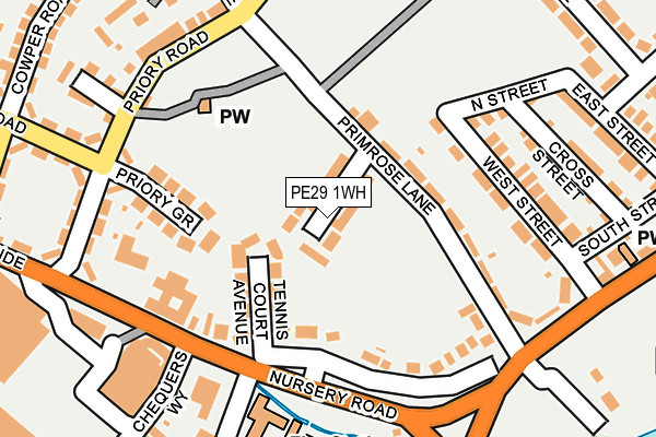 PE29 1WH map - OS OpenMap – Local (Ordnance Survey)