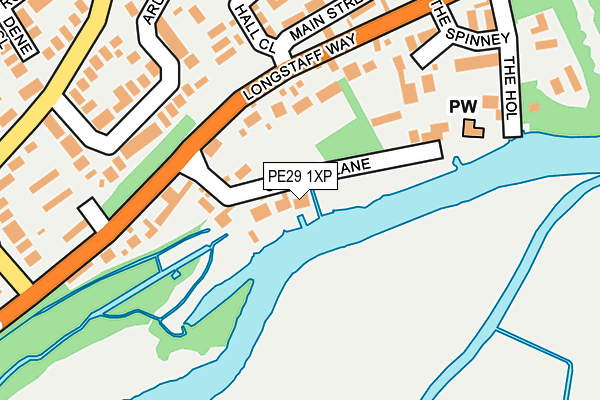 PE29 1XP map - OS OpenMap – Local (Ordnance Survey)