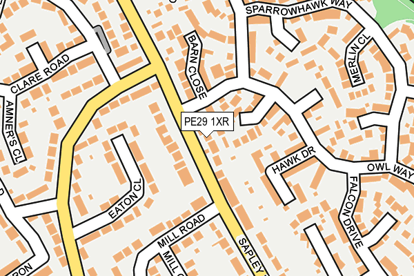 PE29 1XR map - OS OpenMap – Local (Ordnance Survey)