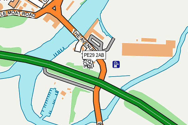 PE29 2AB map - OS OpenMap – Local (Ordnance Survey)