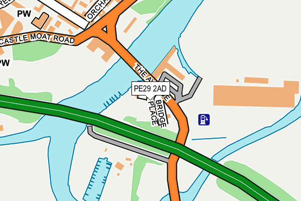 PE29 2AD map - OS OpenMap – Local (Ordnance Survey)