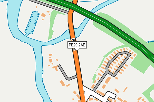 PE29 2AE map - OS OpenMap – Local (Ordnance Survey)