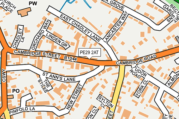 PE29 2AT map - OS OpenMap – Local (Ordnance Survey)