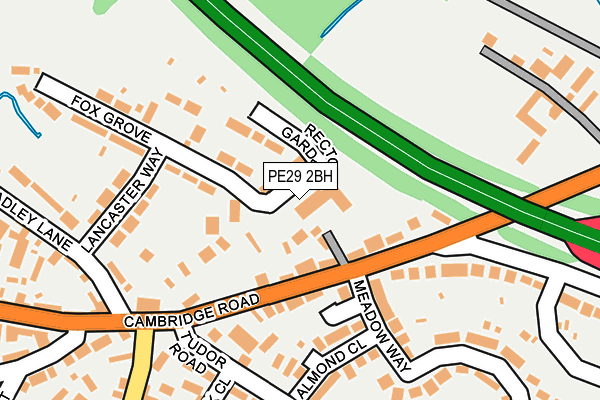 PE29 2BH map - OS OpenMap – Local (Ordnance Survey)