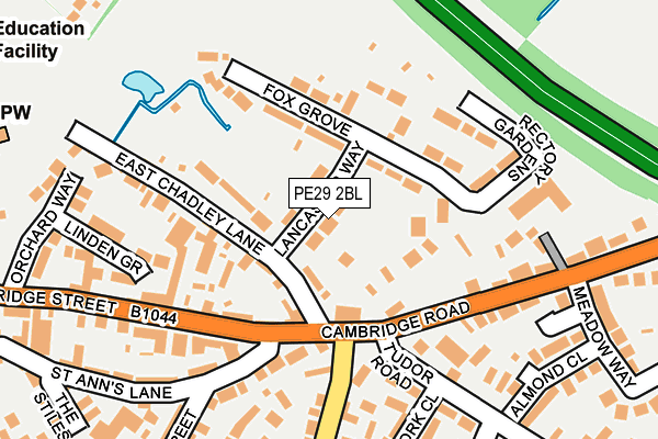 PE29 2BL map - OS OpenMap – Local (Ordnance Survey)