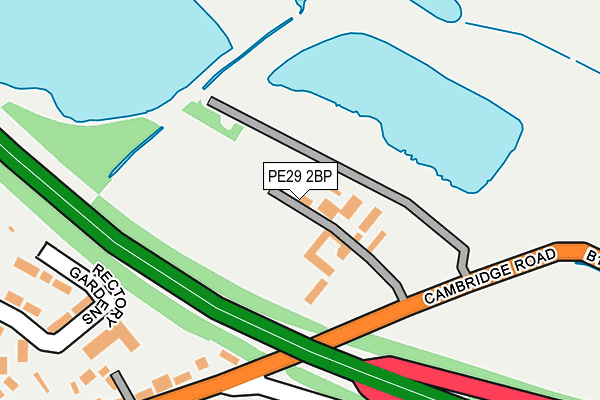 PE29 2BP map - OS OpenMap – Local (Ordnance Survey)