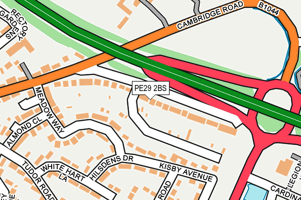 PE29 2BS map - OS OpenMap – Local (Ordnance Survey)