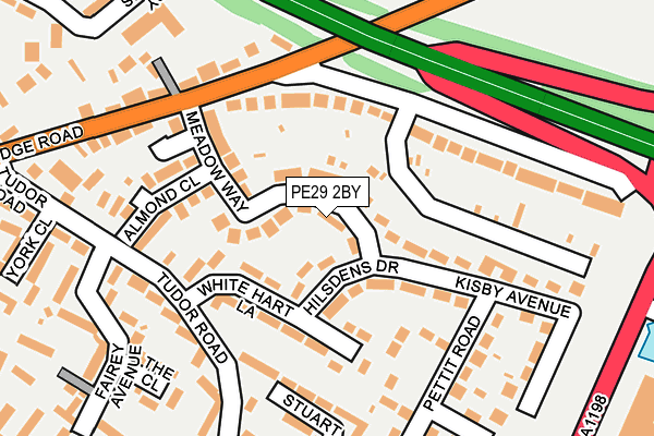 PE29 2BY map - OS OpenMap – Local (Ordnance Survey)