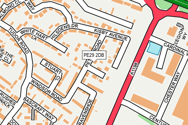 PE29 2DB map - OS OpenMap – Local (Ordnance Survey)