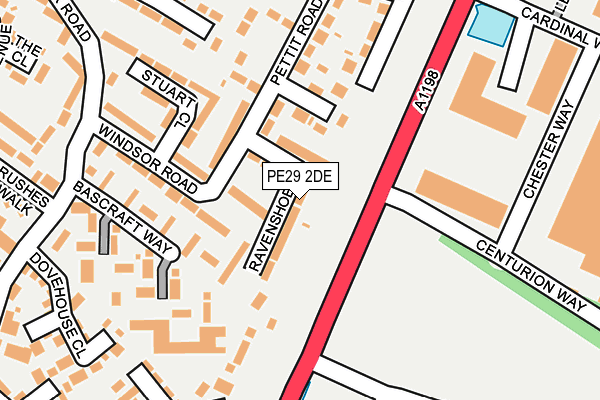 PE29 2DE map - OS OpenMap – Local (Ordnance Survey)