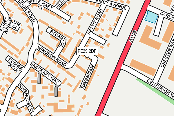 PE29 2DF map - OS OpenMap – Local (Ordnance Survey)