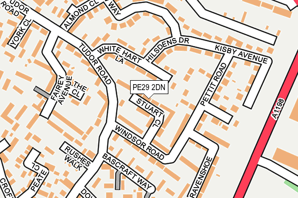 PE29 2DN map - OS OpenMap – Local (Ordnance Survey)