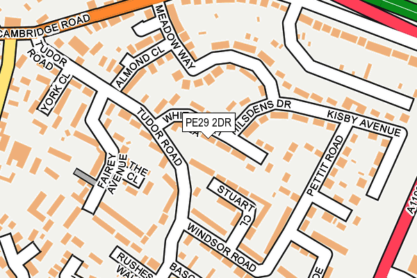 PE29 2DR map - OS OpenMap – Local (Ordnance Survey)