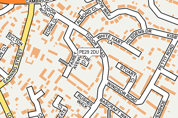 PE29 2DU map - OS OpenMap – Local (Ordnance Survey)