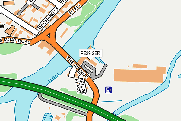 PE29 2ER map - OS OpenMap – Local (Ordnance Survey)