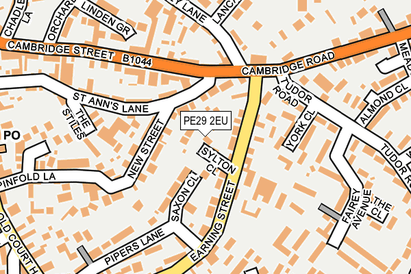 PE29 2EU map - OS OpenMap – Local (Ordnance Survey)