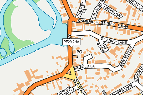 PE29 2HA map - OS OpenMap – Local (Ordnance Survey)