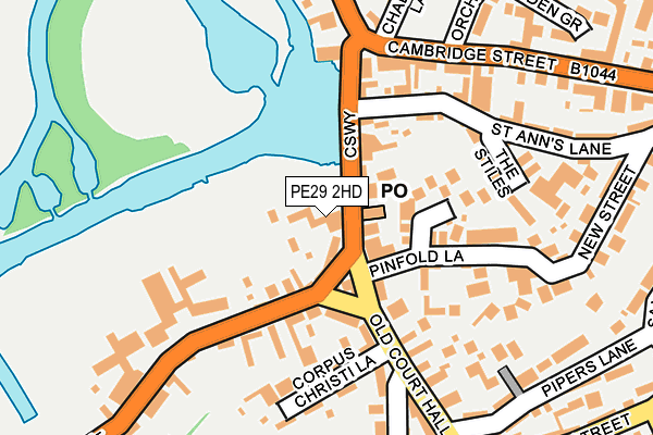 PE29 2HD map - OS OpenMap – Local (Ordnance Survey)