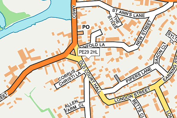 PE29 2HL map - OS OpenMap – Local (Ordnance Survey)