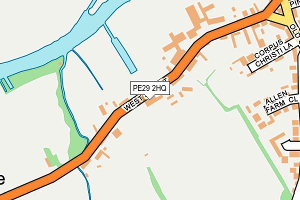 PE29 2HQ map - OS OpenMap – Local (Ordnance Survey)