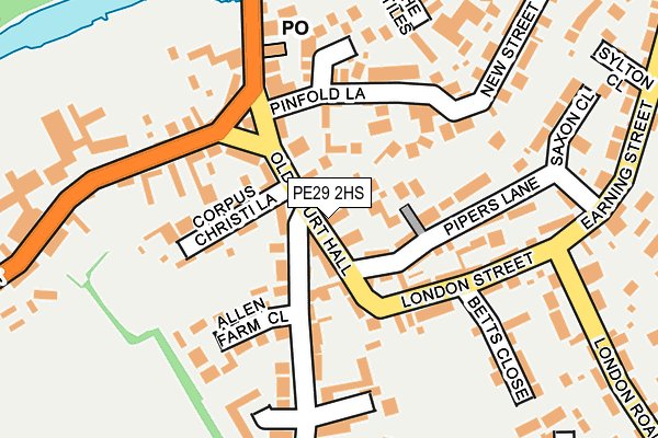 PE29 2HS map - OS OpenMap – Local (Ordnance Survey)